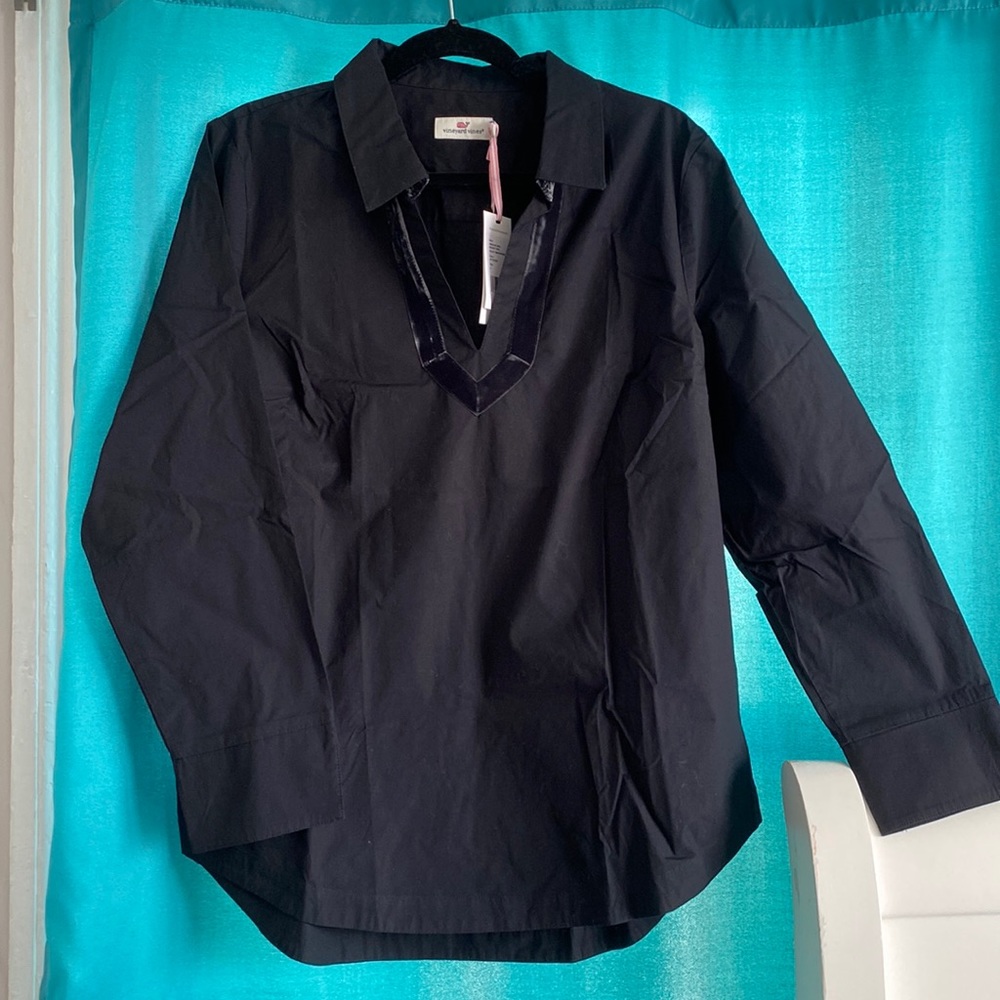 Vineyard Vines Black Blouse